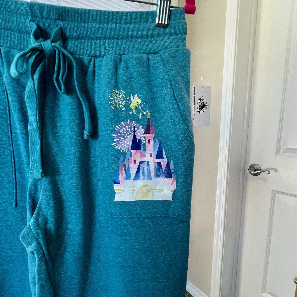 Disney Teal Castle Graphic Jumpsuit Romper